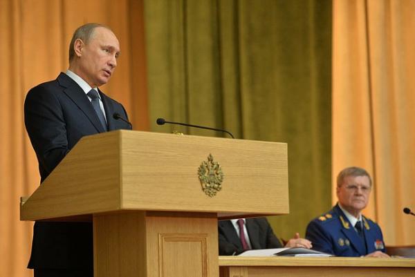 Владимир Путин принял участие в расширенном заседании коллегии Генеральной прокуратуры России.